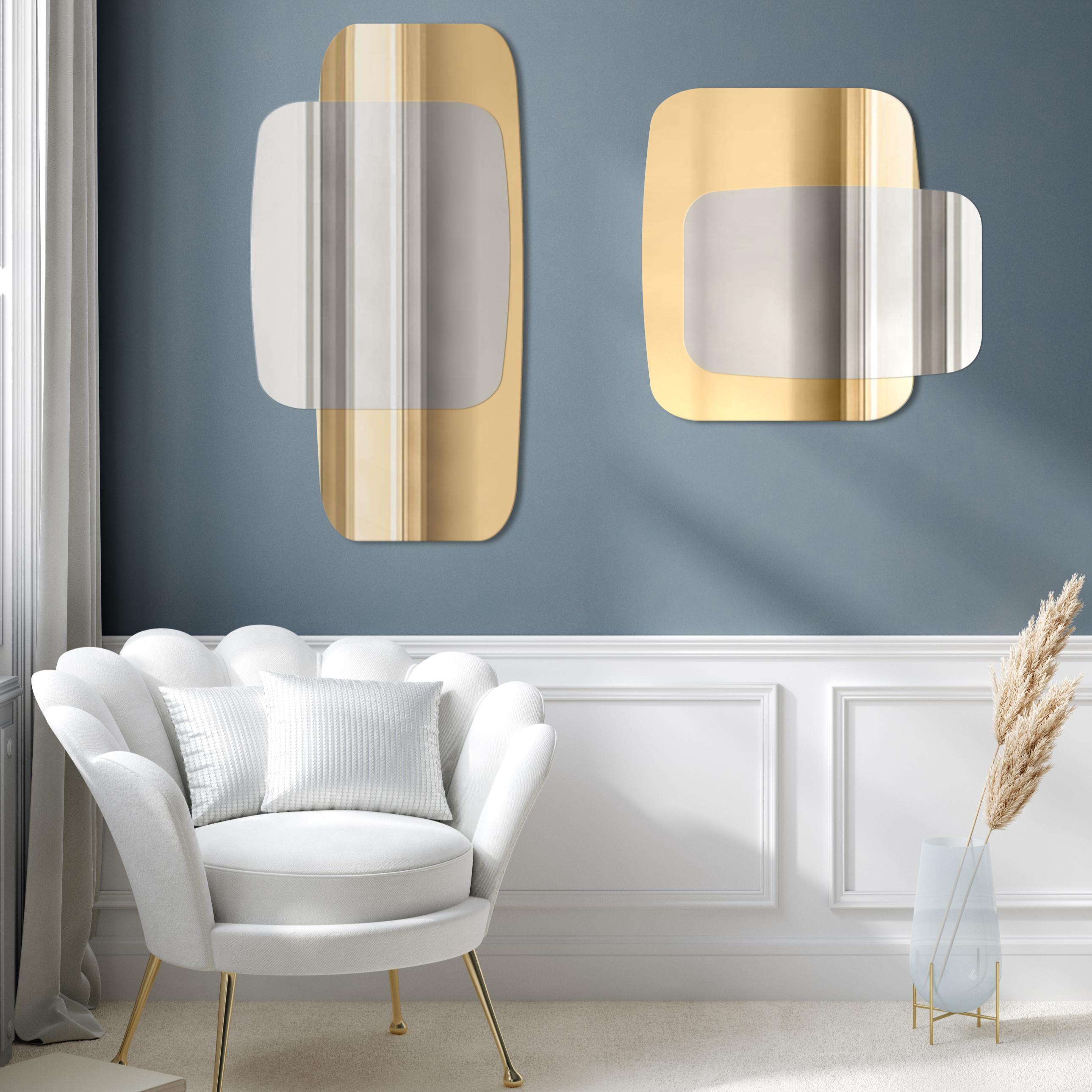 Guarda Opera no. 1 Gold lustro 70x85 cm złoty/srebrny TOS-OPE1-GOLD-70x85