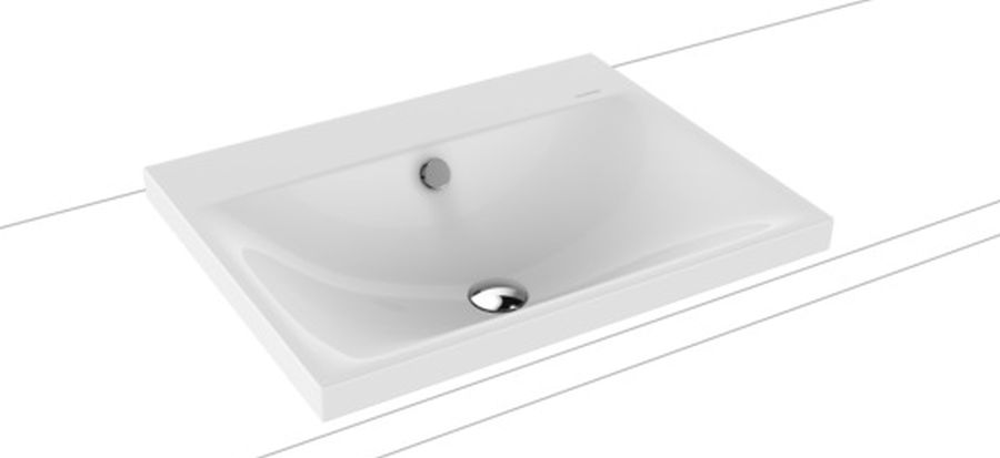 Kaldewei Silenio umywalka 60x46 cm nablatowa prostokątna model 3040 biała 903906003001