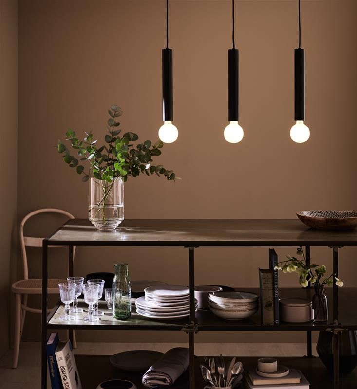 Markslöjd Sencillo lampa wisząca 3x40 W czarna 108262