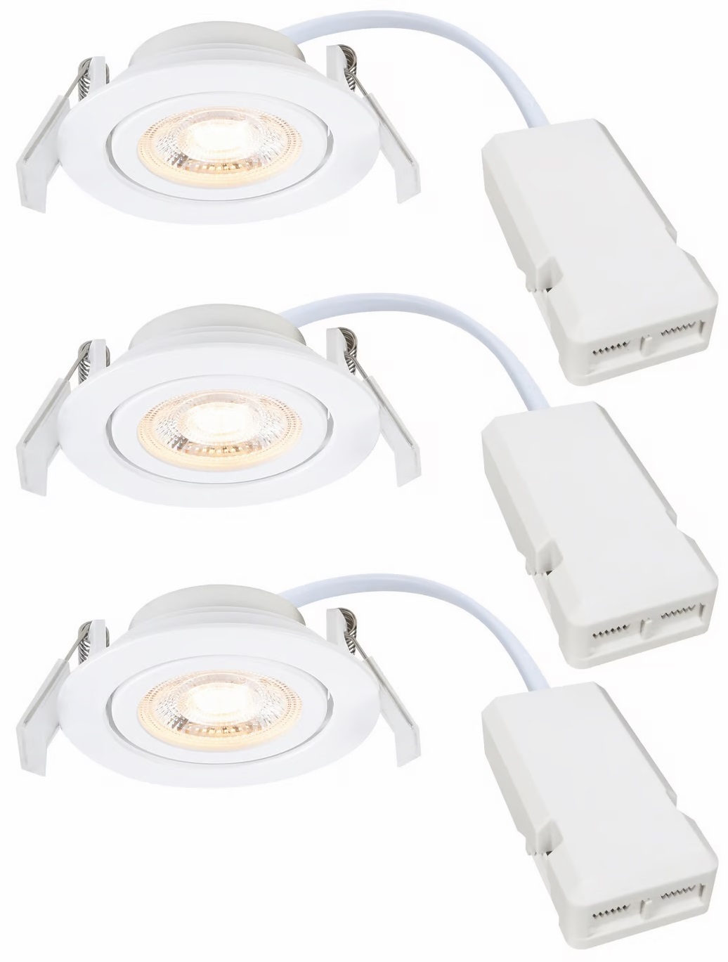 Nordlux Monolo lampa do zabudowy 1x4,8 W biała 3pak 2510310101