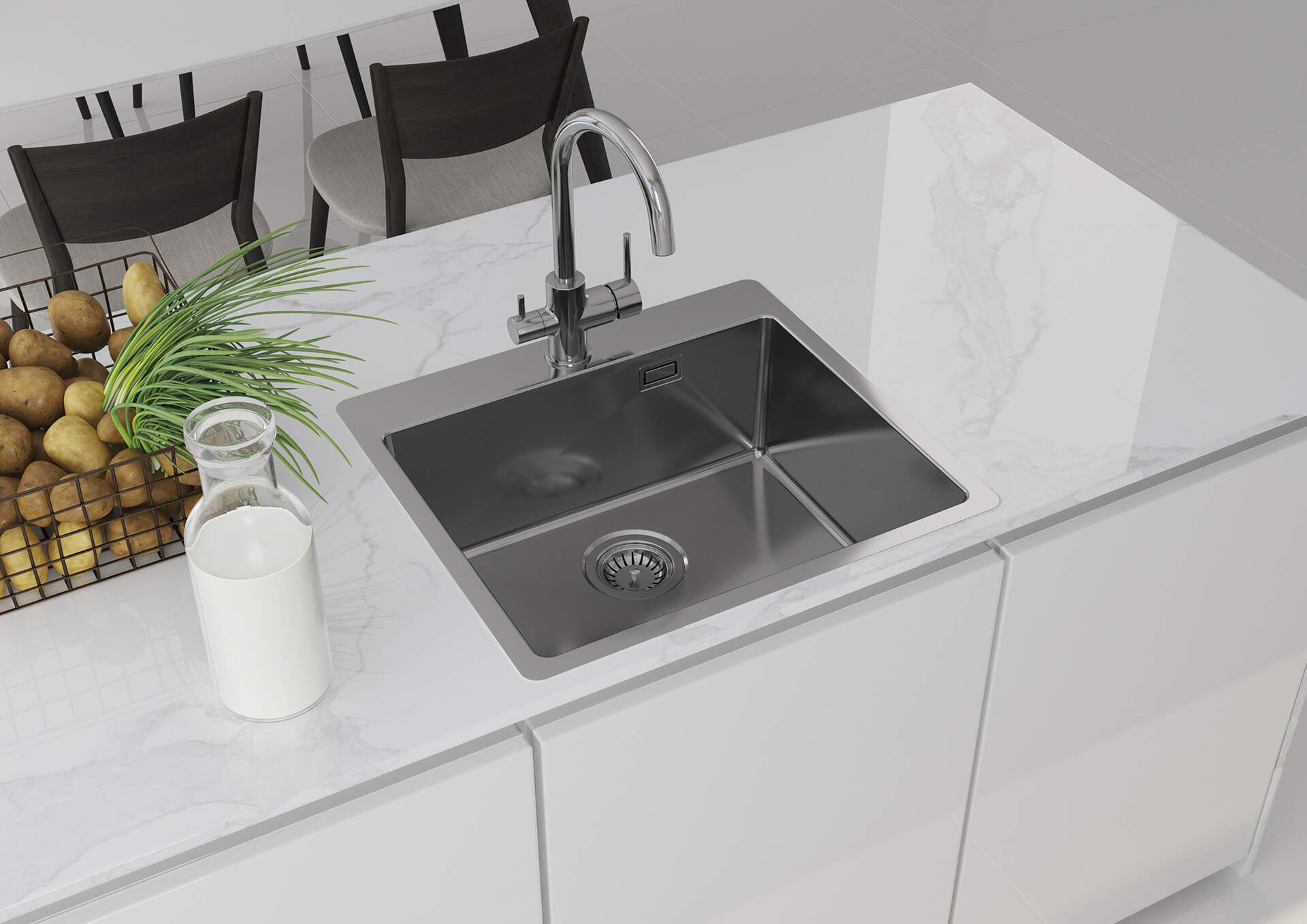 Deante Aster bateria kuchenna do filtra wody stojąca chrom BCH064M