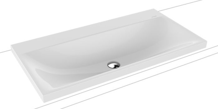 Kaldewei Silenio umywalka 90x46 cm nablatowa prostokątna model 3041 biała 904006313001