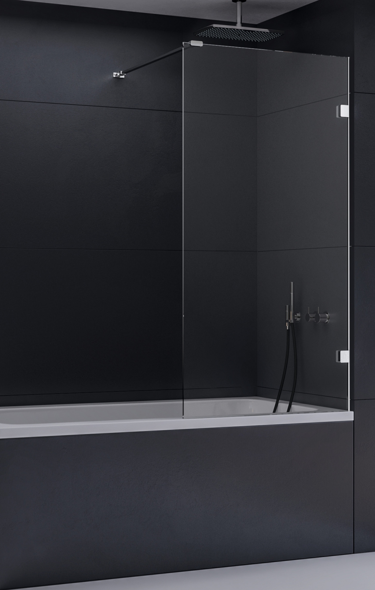 New Trendy Eventa parawan nawannowy 80x150 cm szkło przezroczyste EXK-6996-WP