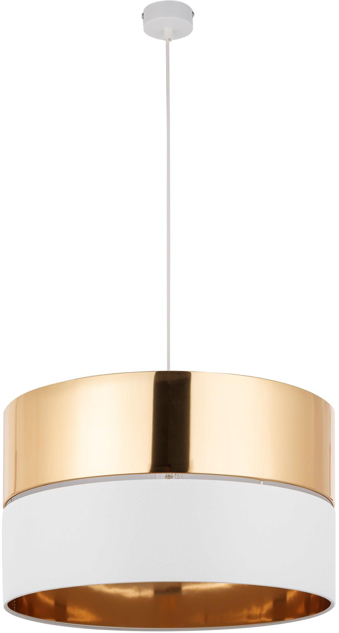 TK Lighting Hilton lampa wisząca 1x15W biała/złota 4771