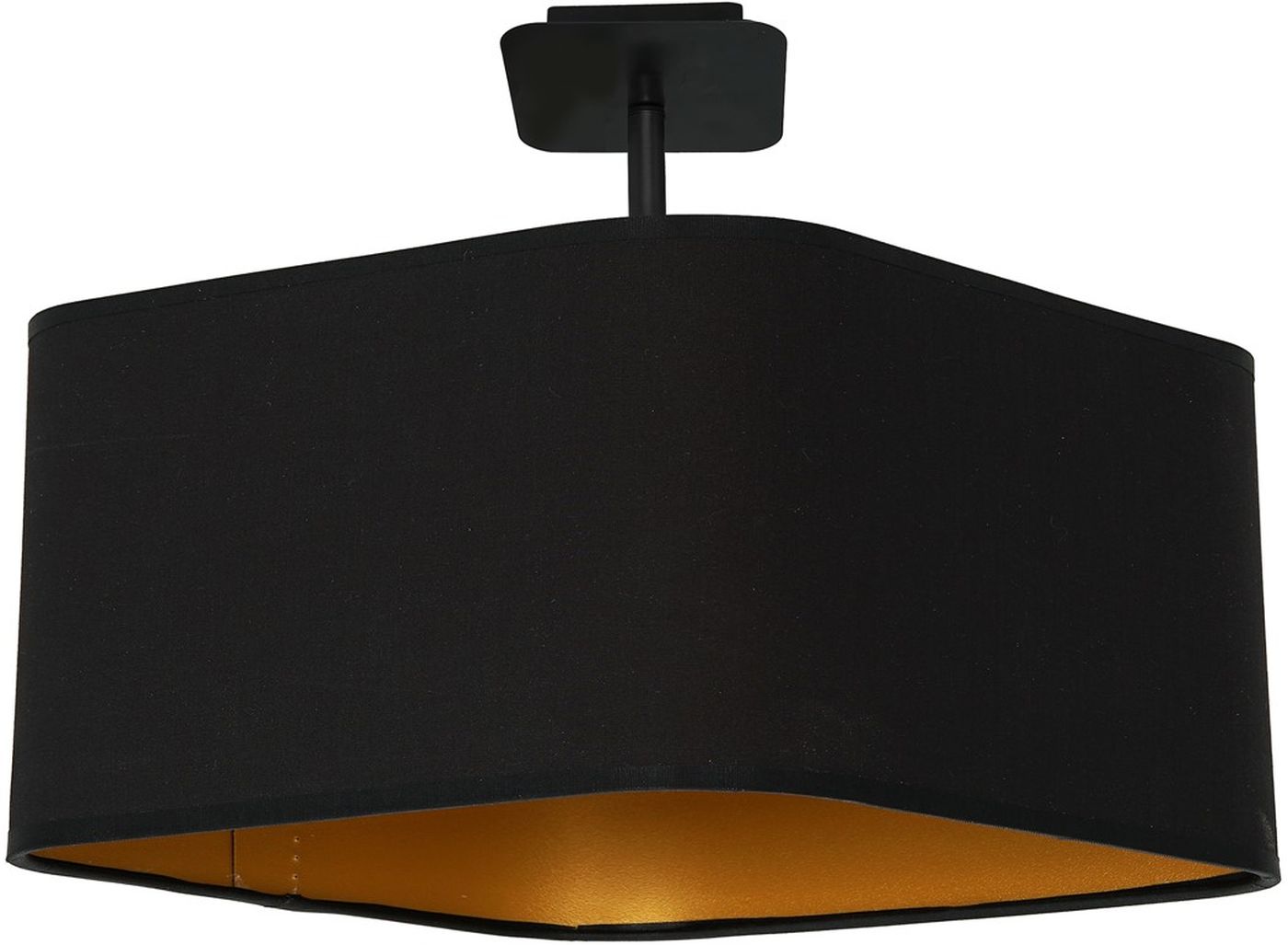 Milagro Napoli lampa podsufitowa 3x60W czarno/złota ML6367