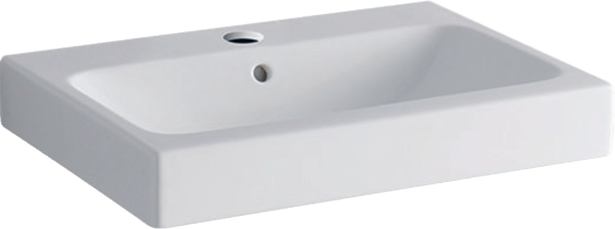 Geberit iCon umywalka 60x48 cm nablatowa prostokątna KeraTect biała 124560600