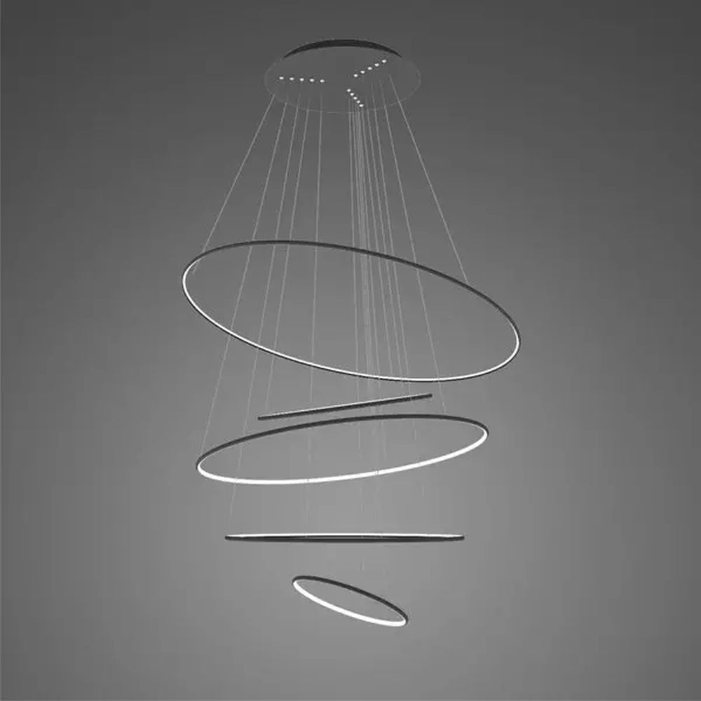 Altavola Design Ledowe Okręgi lampa wisząca 192W LED czarny LA085/P_150_in_3k_black