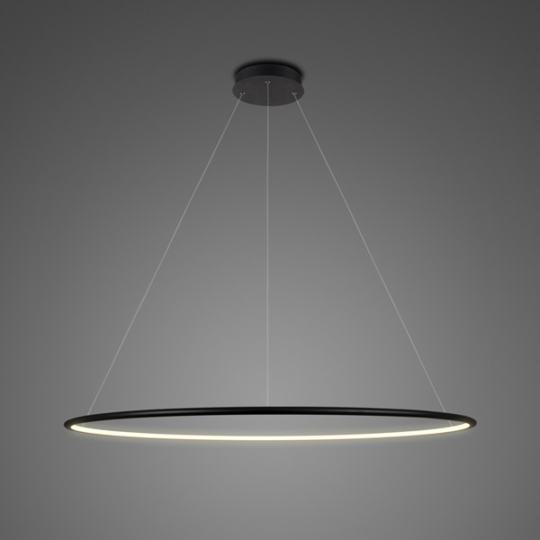 Altavola Design Ledowe Okręgi lampa wisząca 1x55W czarna LA073/P_100_in_3k_black