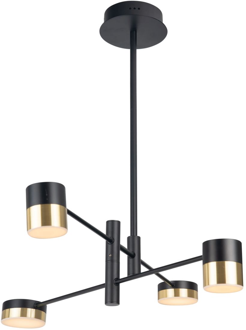 MaxLight Puma lampa podsufitowa 4x7W czarna/złota P0404