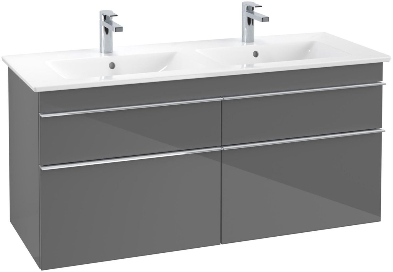 Villeroy & Boch Venticello szafka 125,3 cm podumywalkowa wisząca Glossy Grey A93001FP
