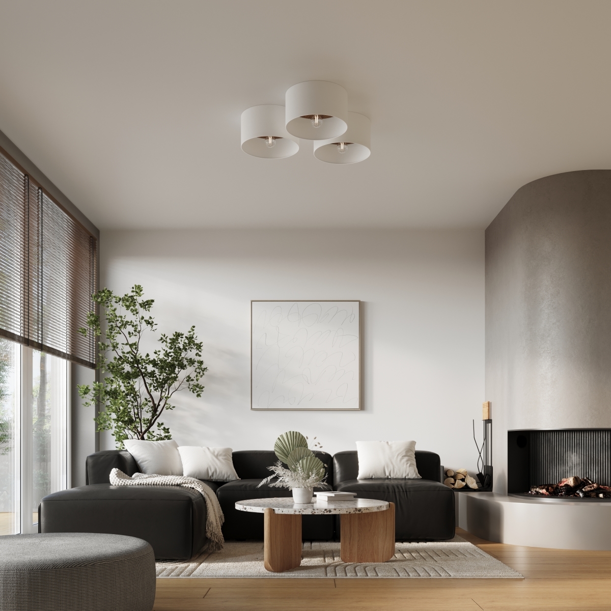 Sollux Lighting Telesto lampa podsufitowa 1x15 W biała- ciemny brąz SL.1392