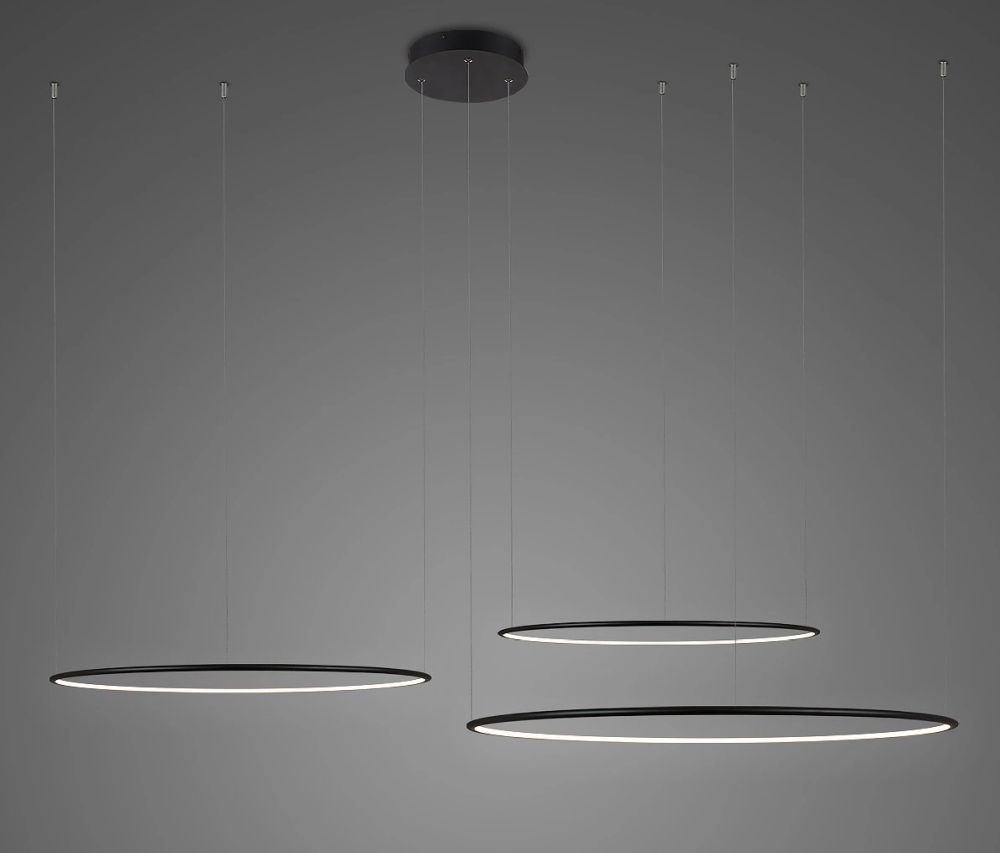 Altavola Design Ledowe Okręgi lampa wisząca 113W LED czarny LA075/CO3_120_in_4k_black