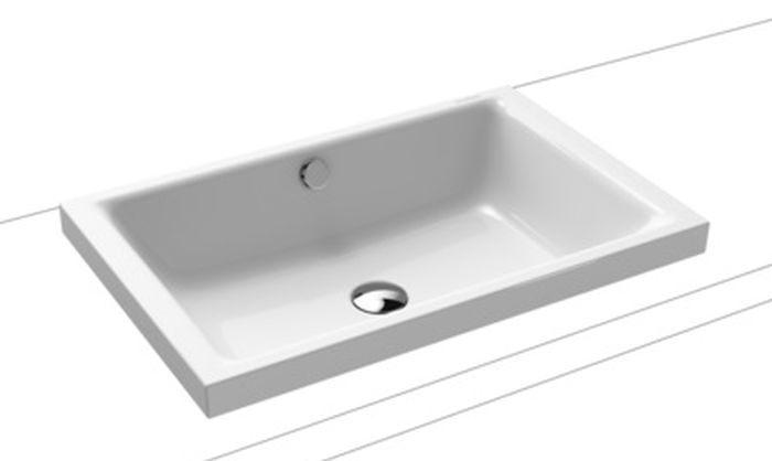 Kaldewei Puro S umywalka 60x38 cm nablatowa prostokątna model 3173 biała 908906003001