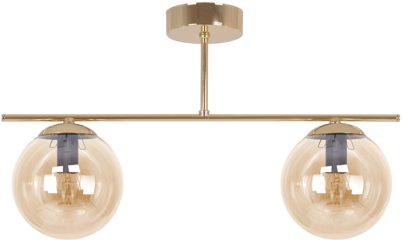 Kaja Grand lampa podsufitowa 2x10 W złota-bursztynowa K-5411