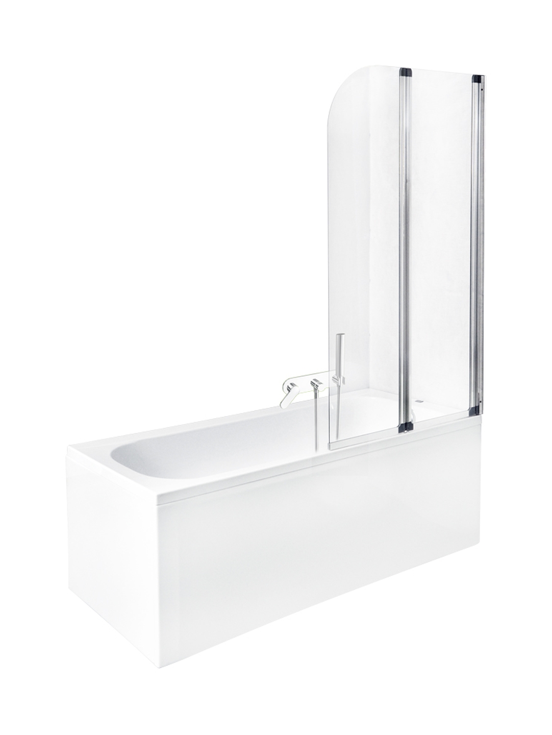 Besco Ambition 2 parawan nawannowy 80,5x140 cm dwuskrzydłowy szkło przezroczyste PA-2S
