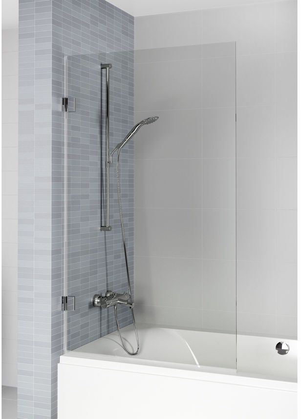 Riho Scandic NXT X108 parawan nawannowy 85 cm 1-częściowy lewy chrom błyszczący/szkło przezroczyste G001139120
