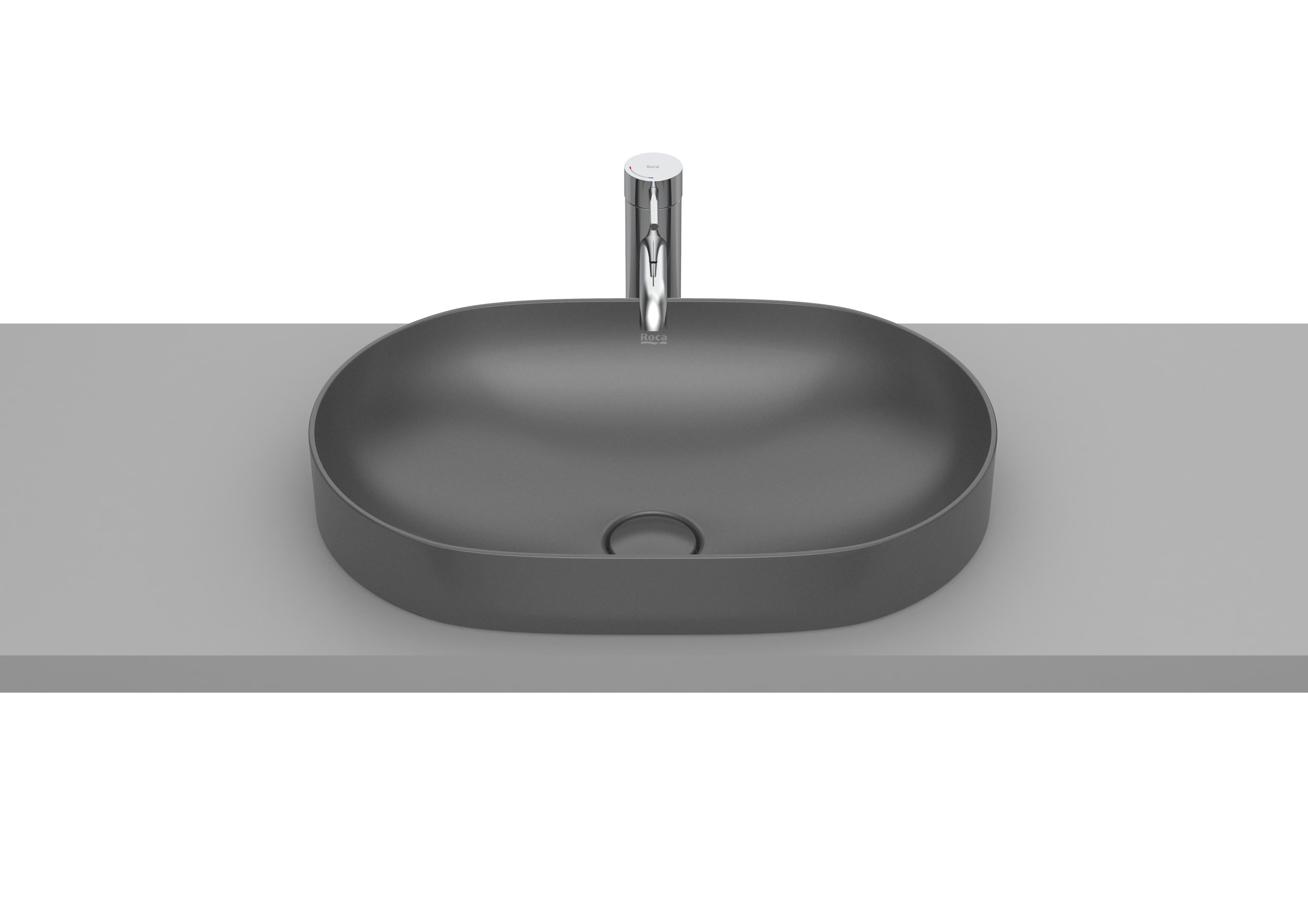 Roca Inspira umywalka 55x35 wpuszczana owalna onyks A327527640