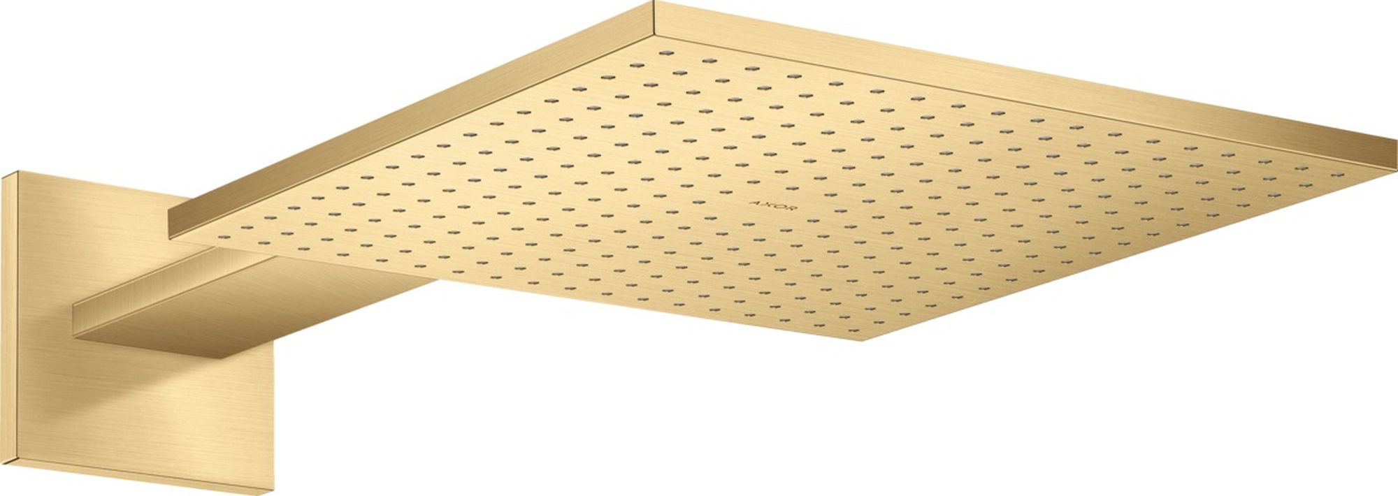 Axor ShowerSolutions deszczownica 30 cm kwadratowa z ramieniem ściennym złoty optyczny szczotkowany 35318250