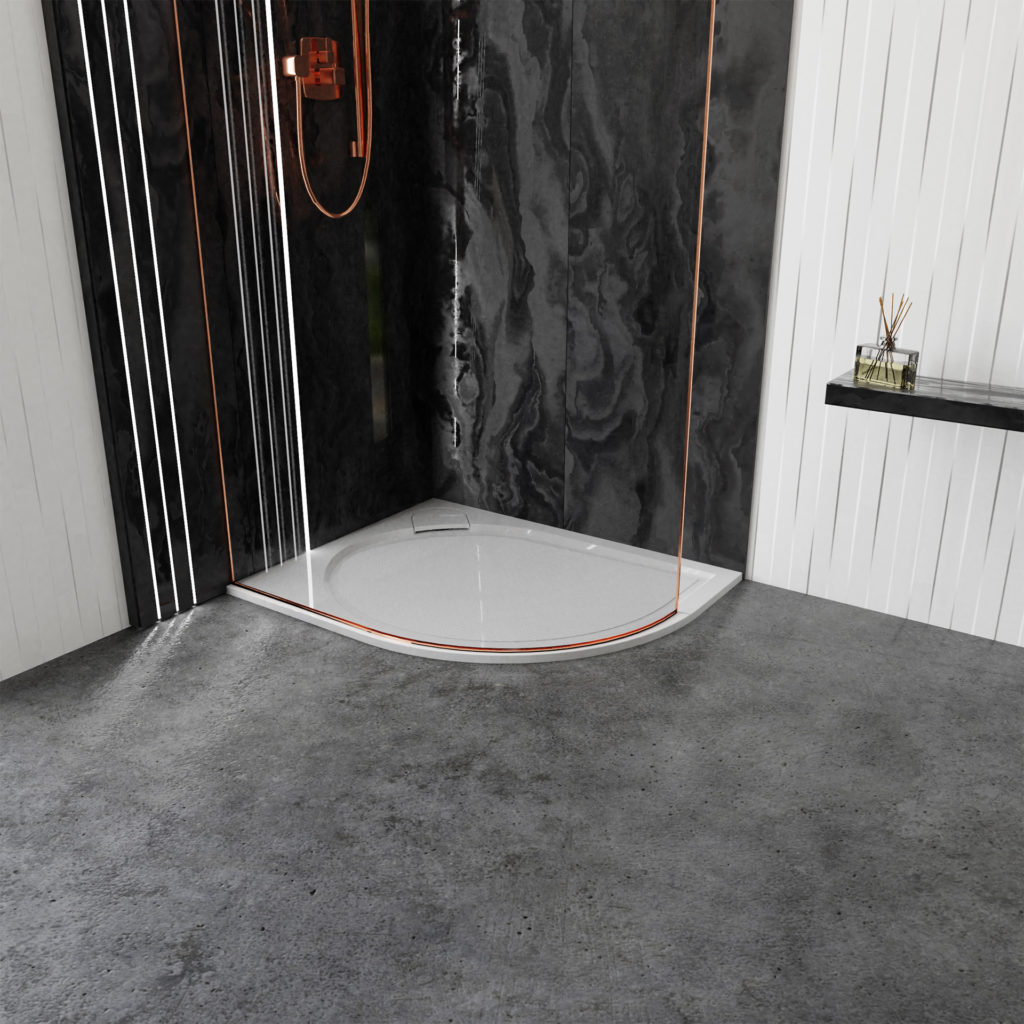 Vayer Virgo brodzik 120x80 cm półokrągły antypoślizgowy biały 120.080.001.2-2.X.0.0.0