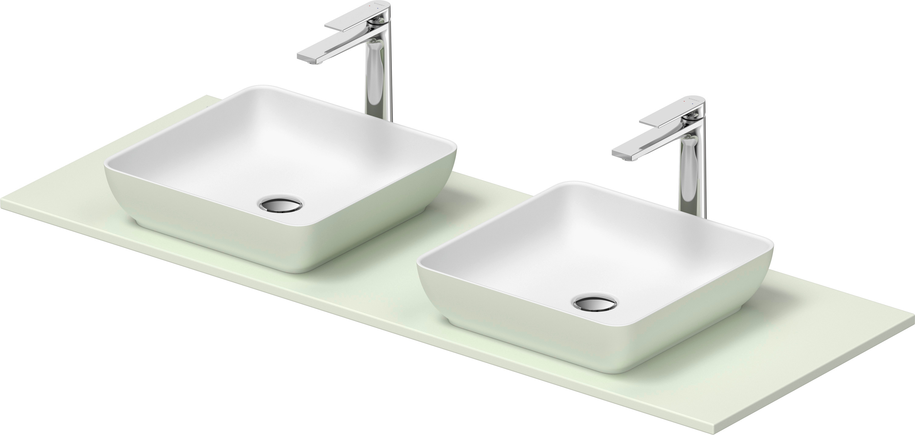 Duravit Sivida umywalka z konsolą 135 cm zieloną 268021FH00