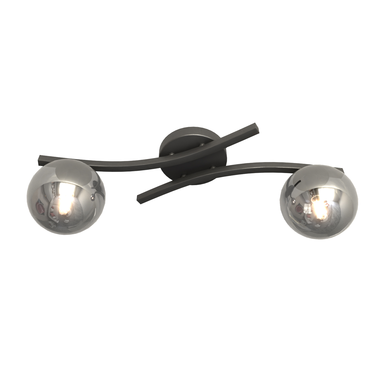 Emibig Opus lampa podsufitowa 2x10 W biała-grafitowa 1391/2