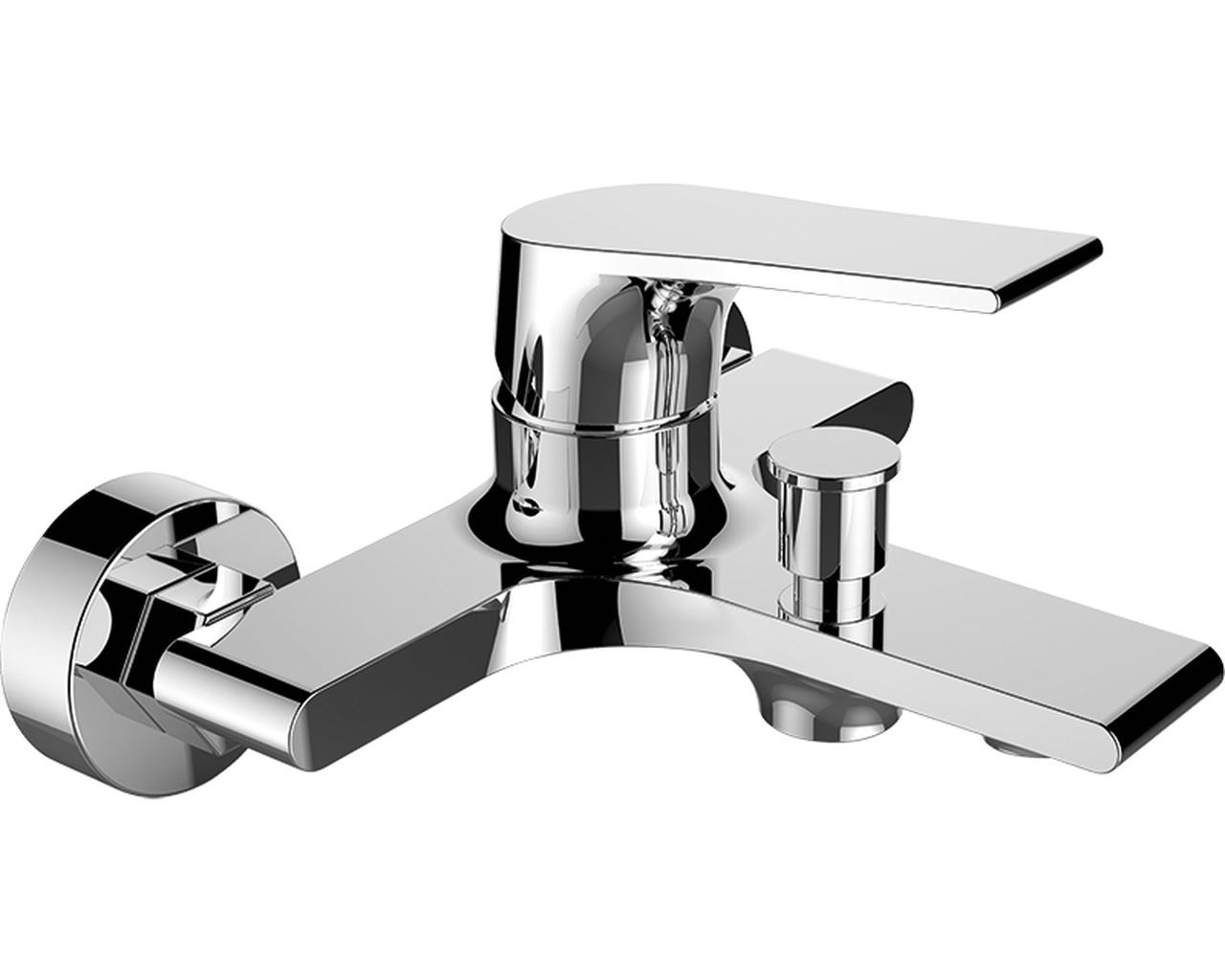 Laveo Plato bateria wannowo-prysznicowa ścienna chrom BLY010D