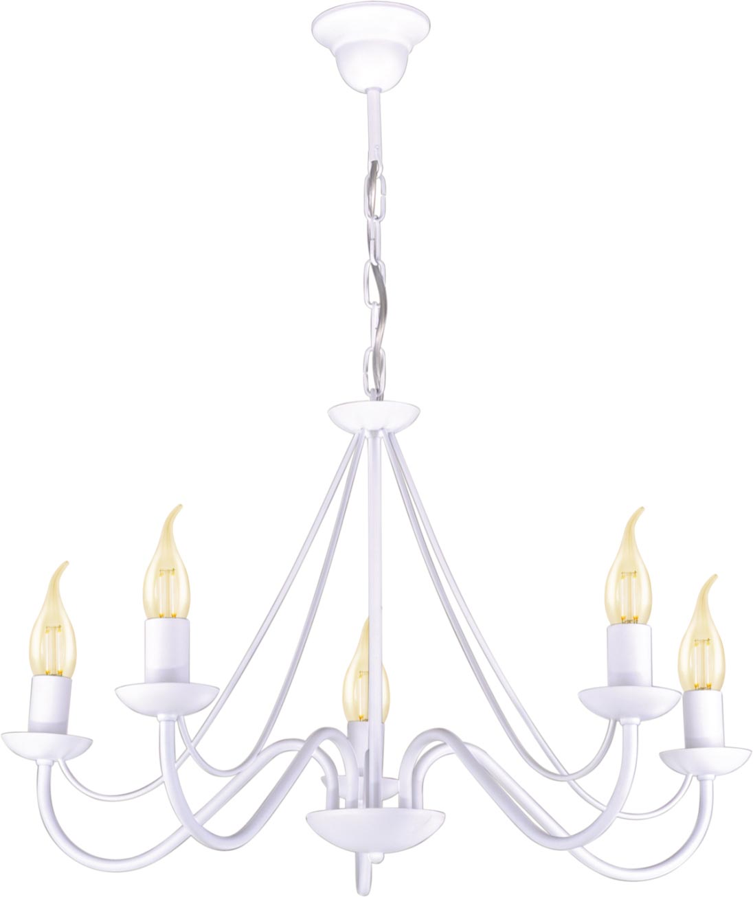 Kaja Bartez II lampa wisząca 5x40W biała K-3996