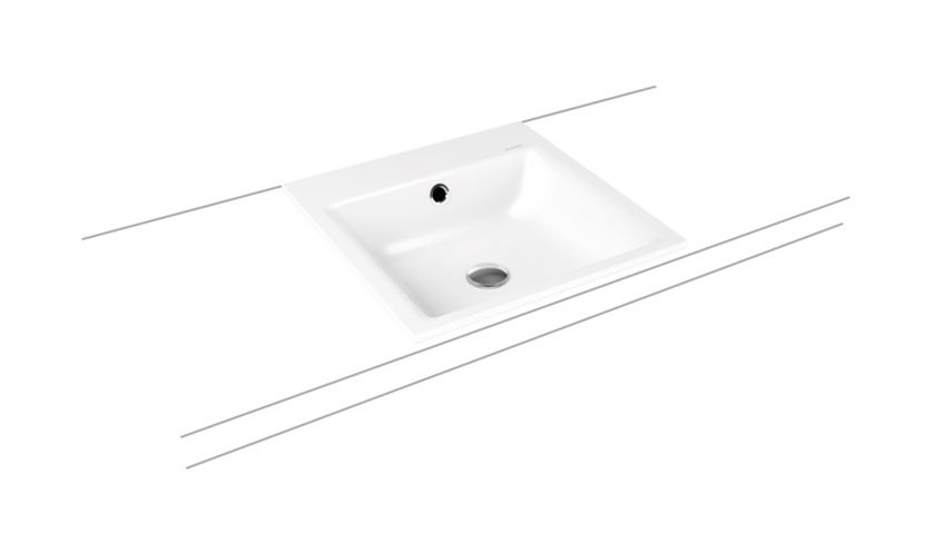 Kaldewei Puro umywalka 46 cm wpuszczana kwadratowa model 3150 biała 900006013001