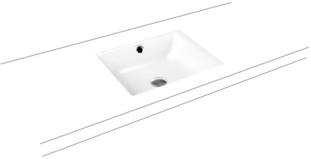 Kaldewei Puro umywalka 46x38,5 cm podblatowa prostokątna model 3159 biały mat 900906003711