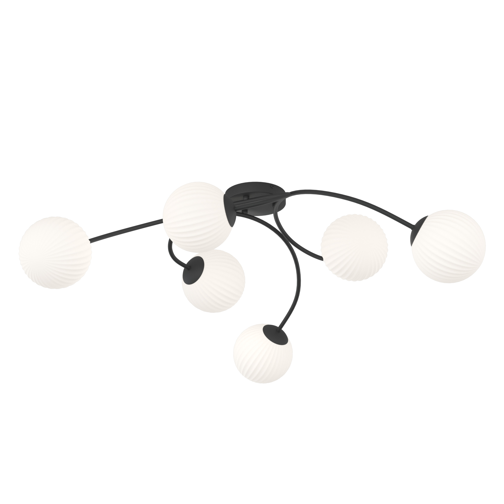 Emibig Vibra lampa podsufitowa 6x10 W biała-czarna 1398/6