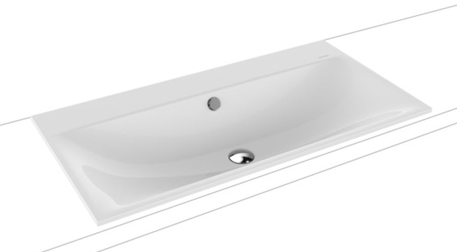 Kaldewei Silenio umywalka 90x46 cm wpuszczana prostokątna model 3038 biała 907806003001