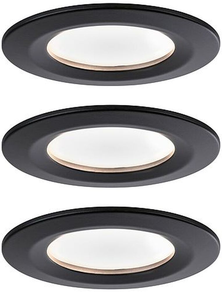 Paulmann Nova lampa do zabudowy 3x6,5W LED czarny mat 94473