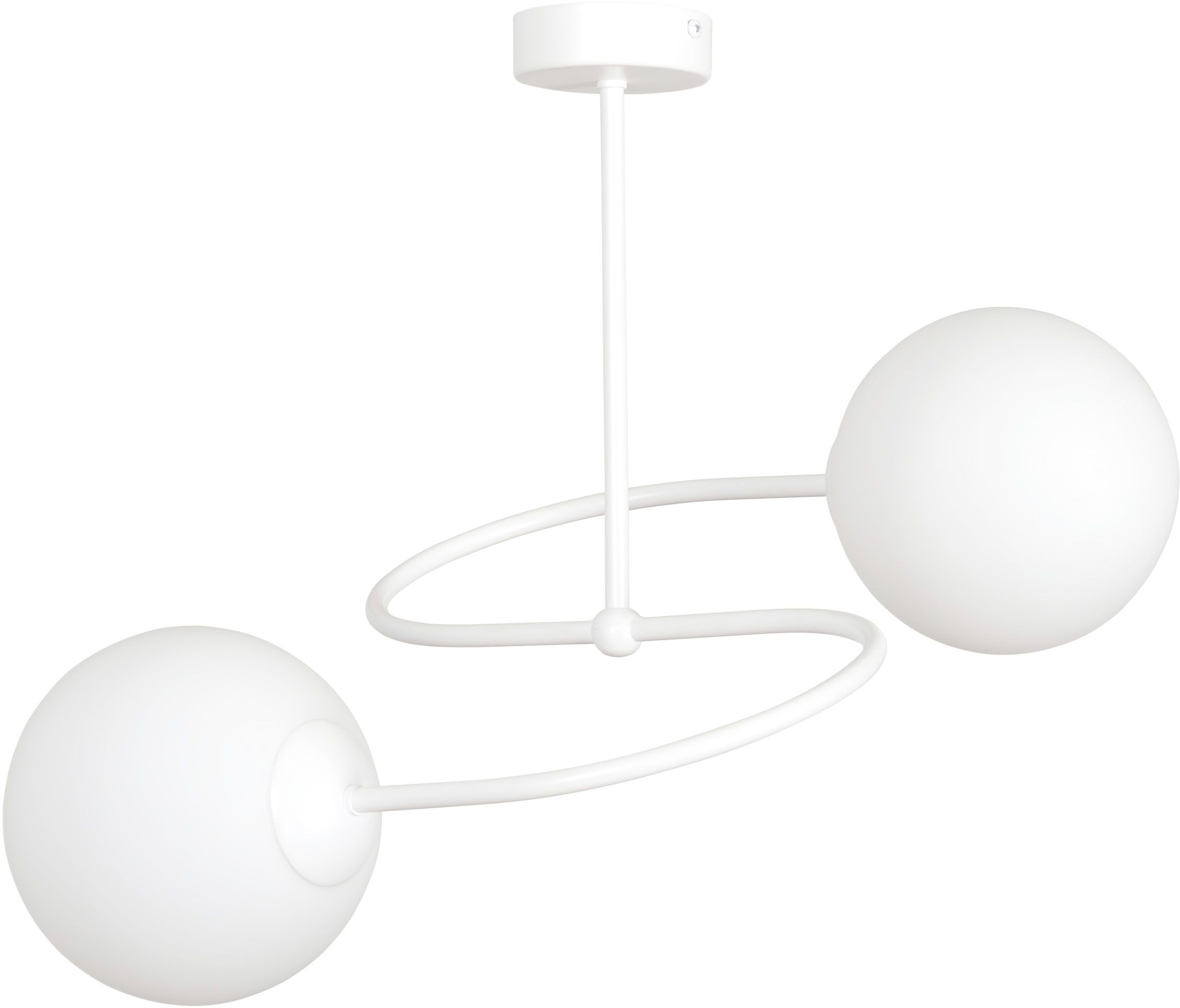 Emibig Selbi lampa podsufitowa 2x10 W biała-mleczny 734/2W
