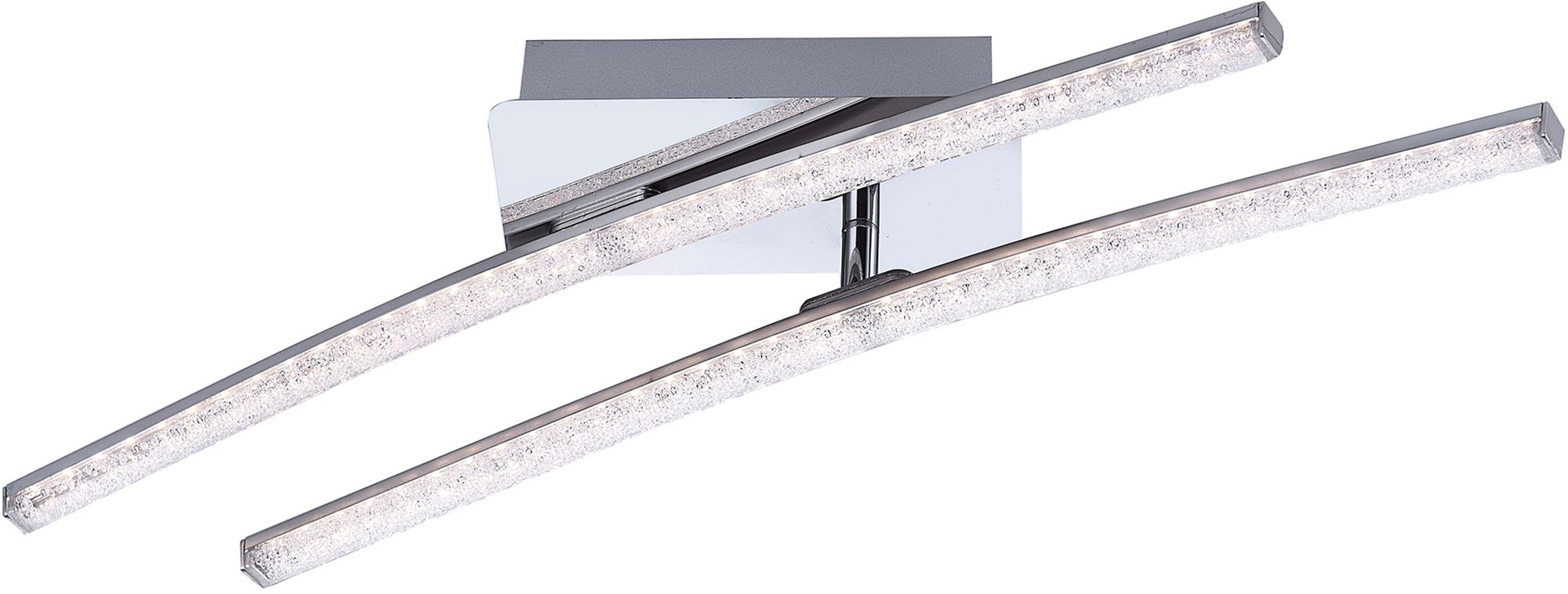 Just Light Simon lampa podsufitowa 2x5W chrom/kryształ 11290-17