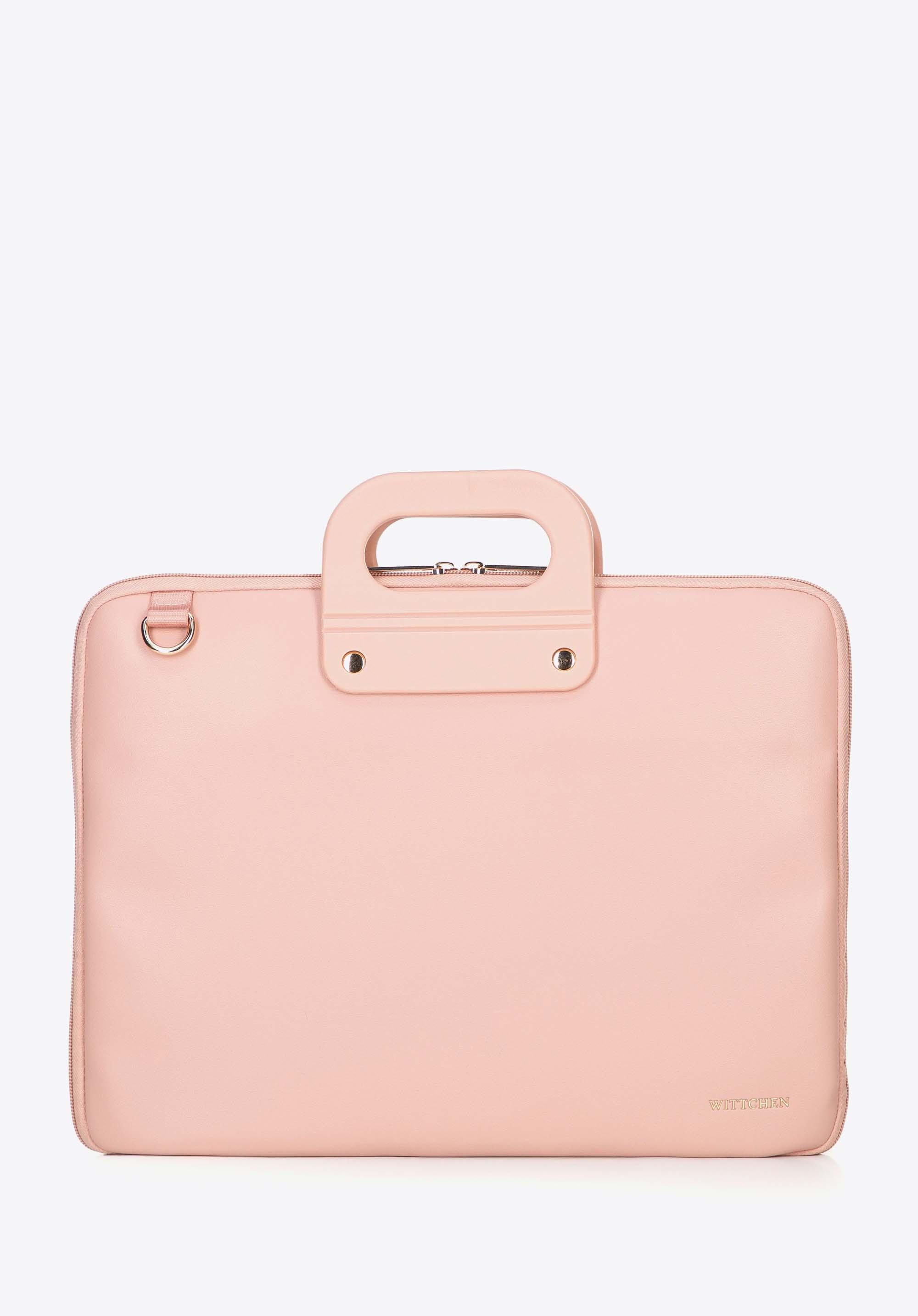 Torba na laptopa 15” z imitacji skóry różowa