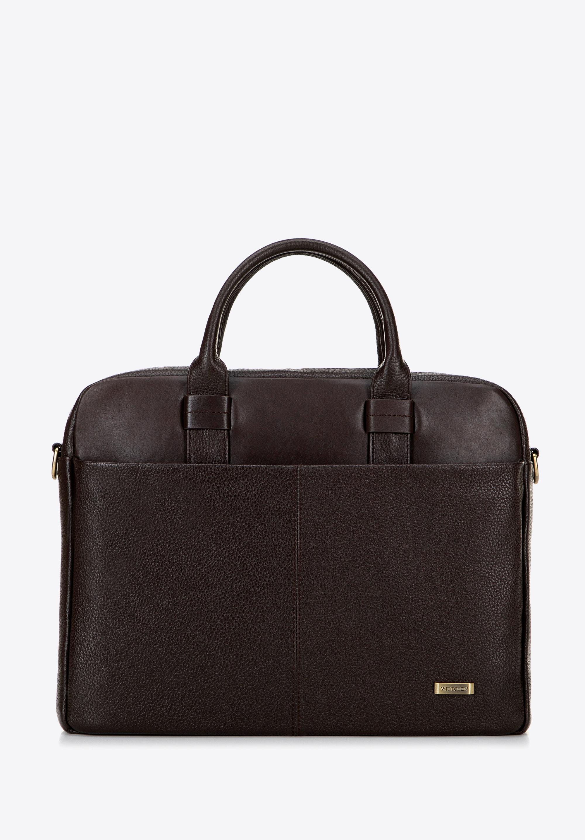 Torba na laptopa 16" ze skóry ciemny brąz