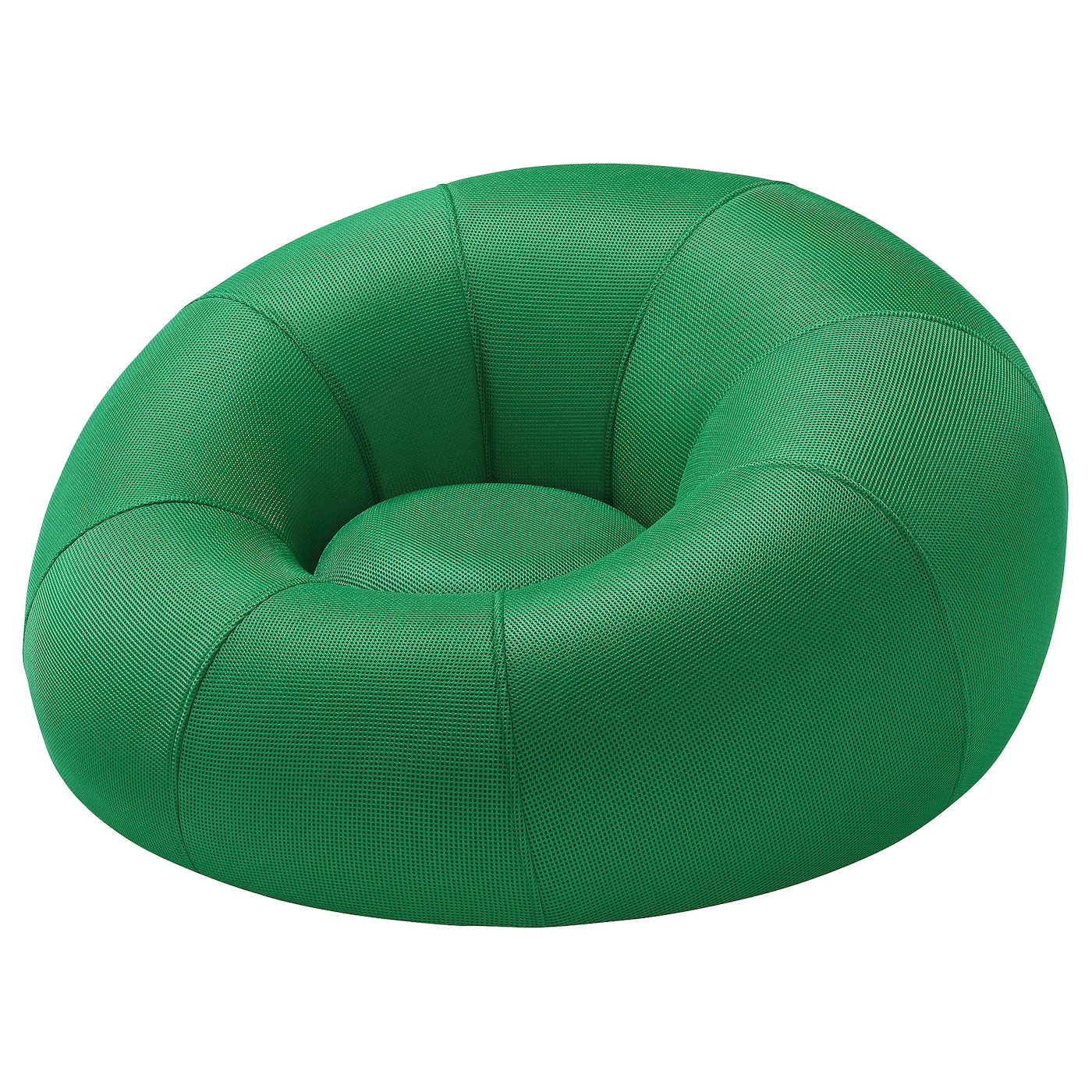 IKEA BRÄNNBOLL dmuchany fotel gamingowy, jaskrawozielony, Szerokość: 85 cm