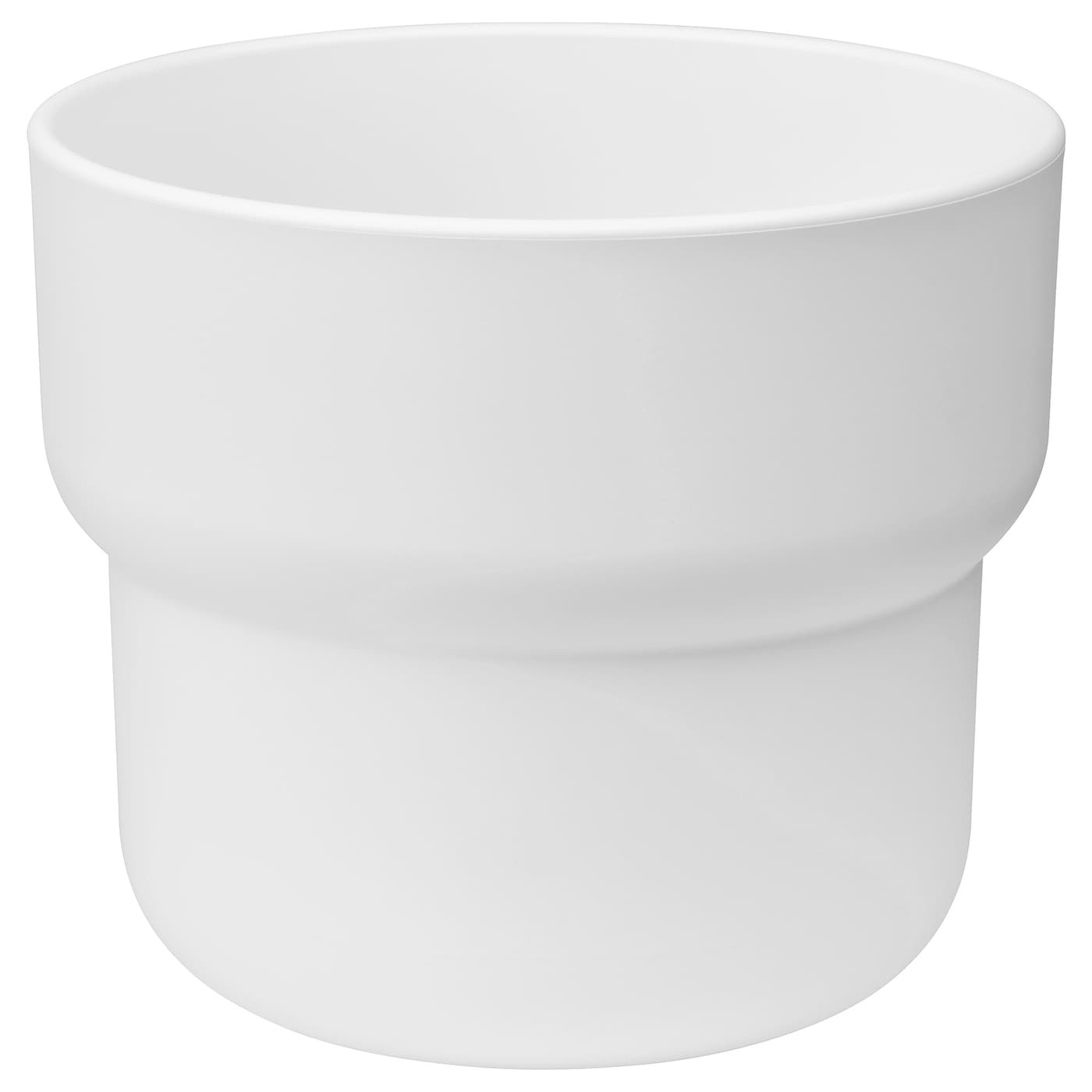 IKEA FÖRENLIG Osłonka doniczki, do wewnątrz/na zewnątrz biały, 12 cm