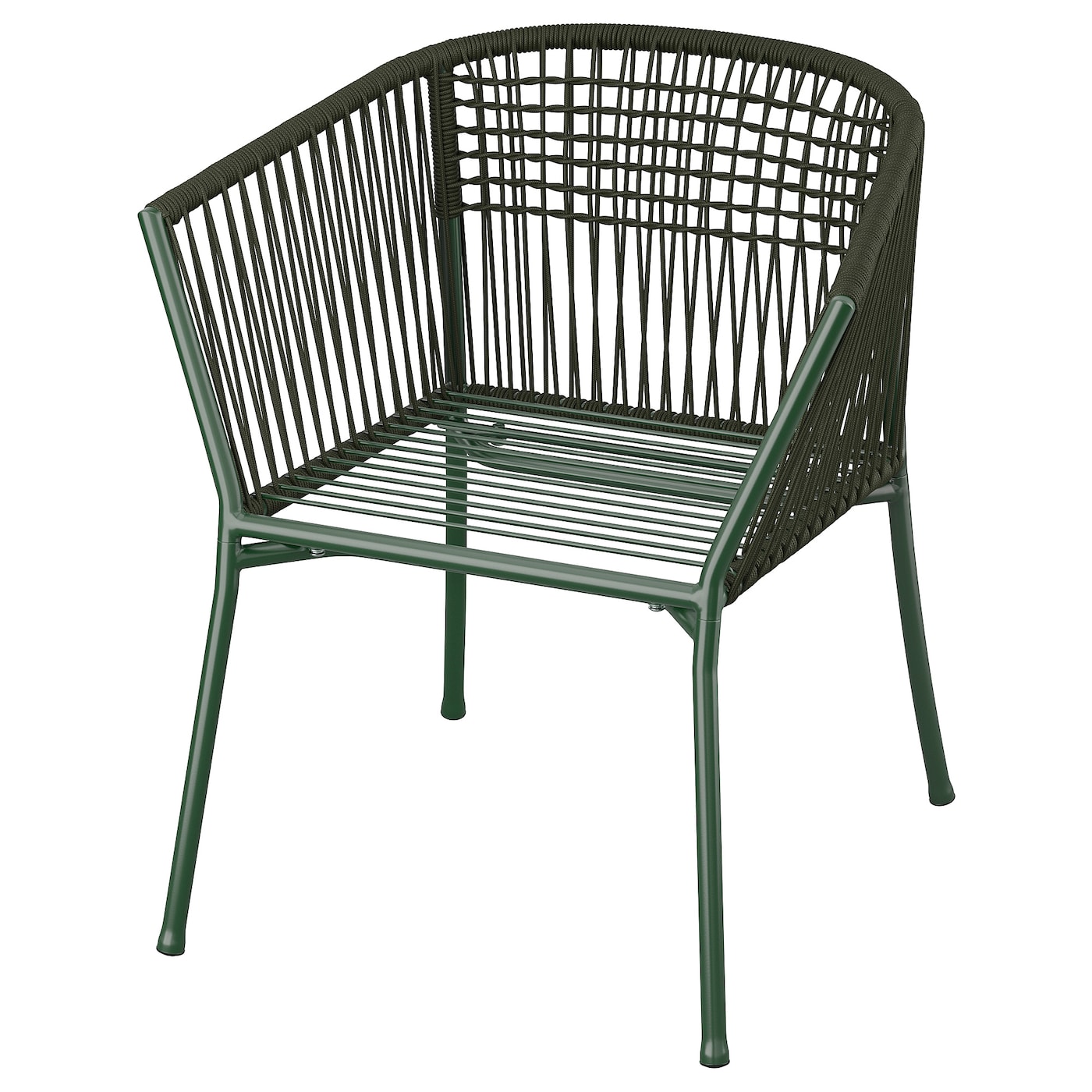 IKEA SEGERÖN krzesło z podłokietnikami, ogr, ciemnozielony, Głębokość: 63 cm