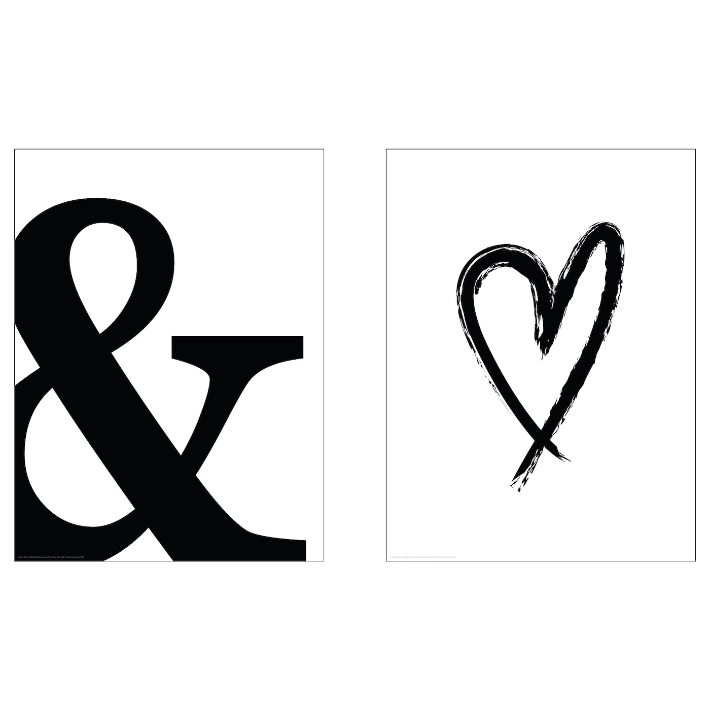 IKEA BILD Plakat, Et L'amour, 30x40 cm