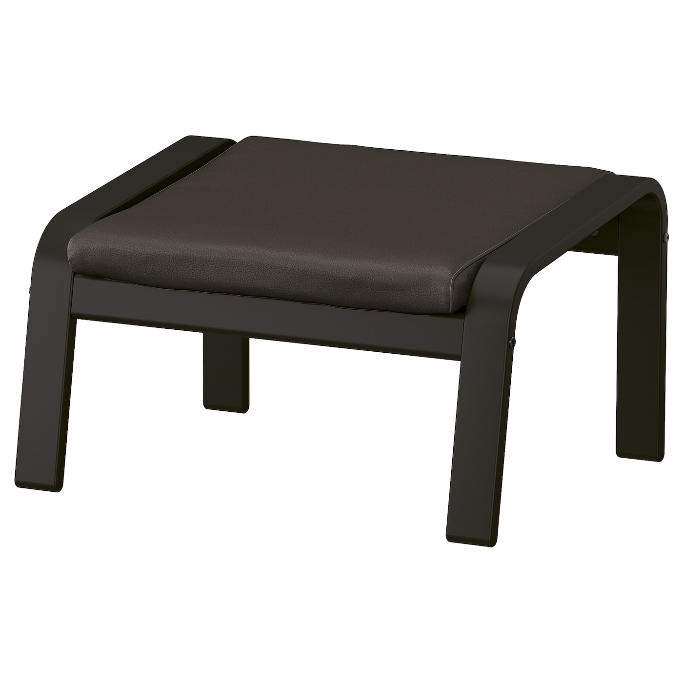 IKEA POÄNG podnóżek, czarnobrąz/Glose ciemnobrązowy, Szerokość: 68 cm