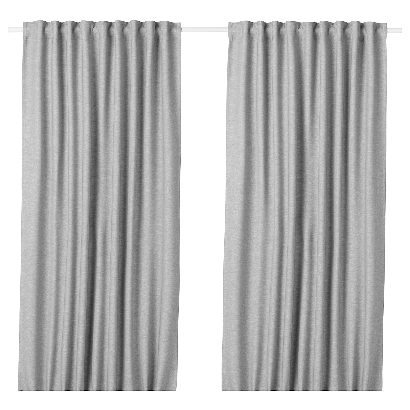IKEA VILBORG zasłony zacieniające, 1 para, szary/na taśmie, 145x300 cm