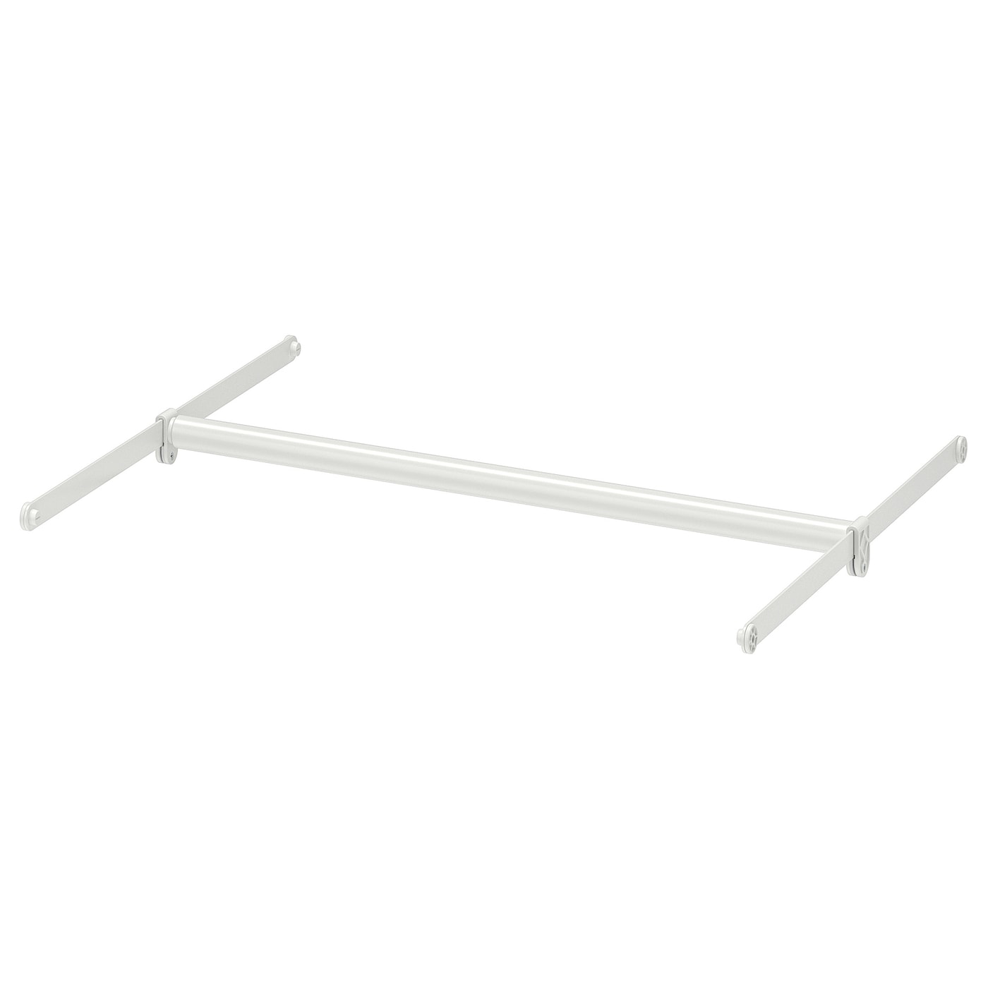 IKEA HJÄLPA drążek na ubr+2 szyny do zawiesz, regulowane/biały, 60-100x55 cm