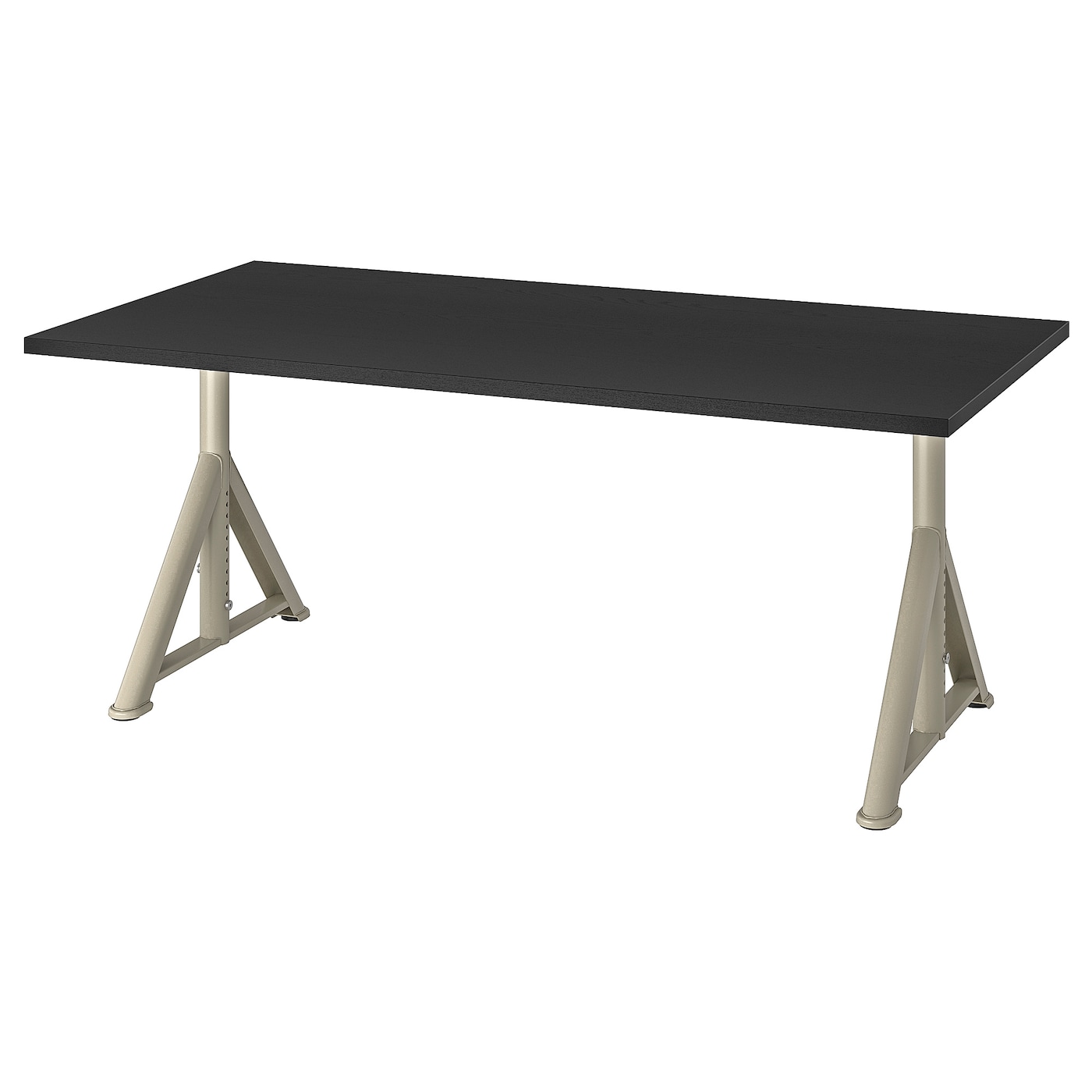 IKEA IDÅSEN biurko, czarny/beżowy, 160x80 cm