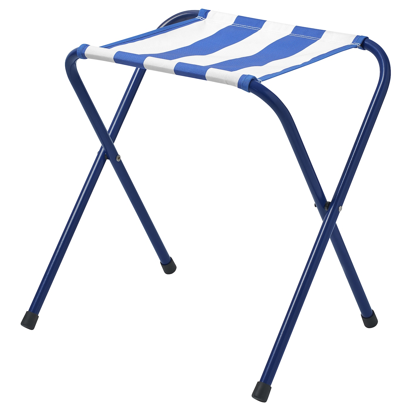 IKEA STRANDÖN stołek składany, niebieski, Szerokość: 41 cm