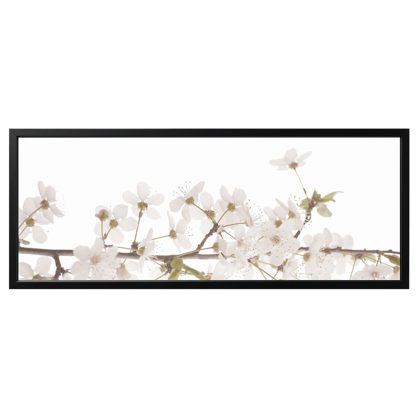 IKEA BJÖRKSTA obraz z ramą, czarny, 140x56 cm