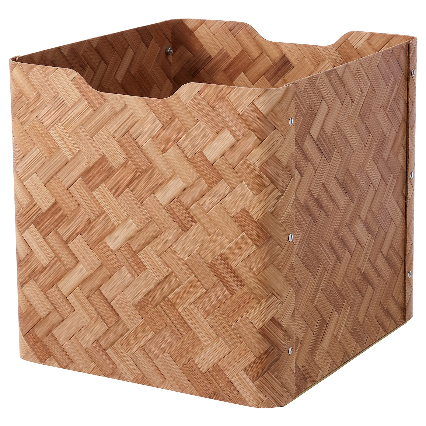 IKEA BULLIG pojemnik, bambus/brązowy, 32x35x33 cm