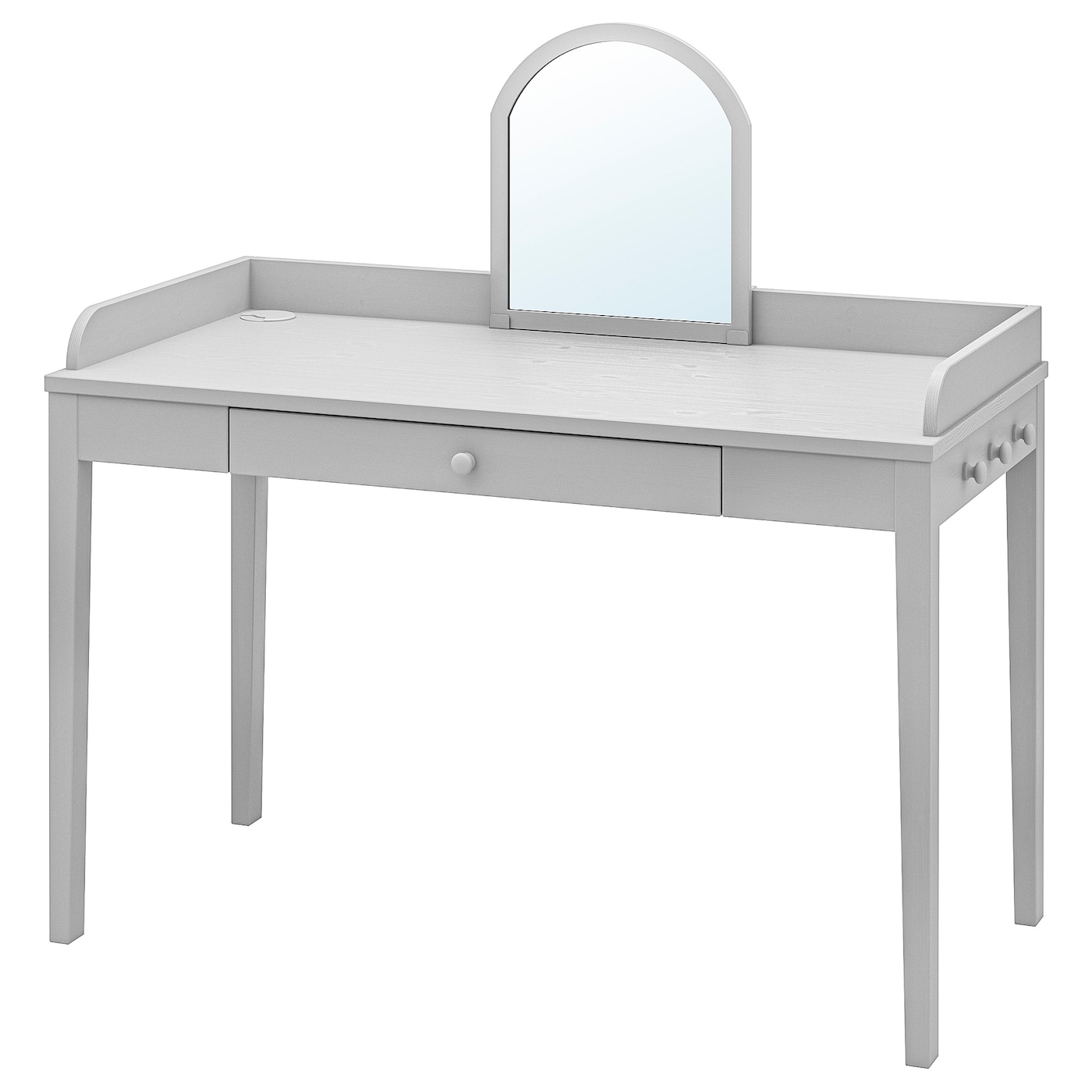 IKEA SMYGA biurko z lustrem, jasnoszary, 122x60 cm