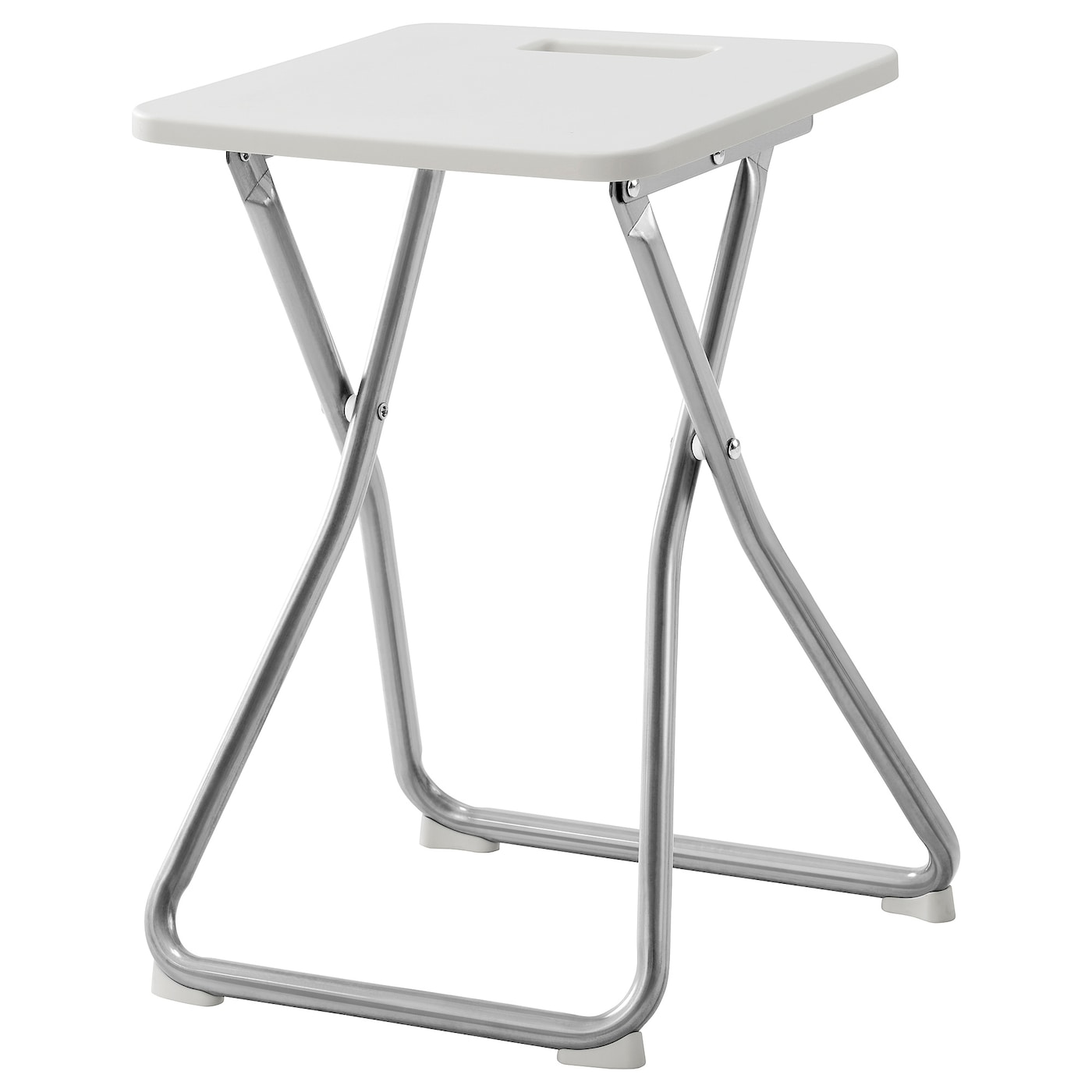 IKEA GUNDE stołek składany, biały, Szerokość: 34 cm