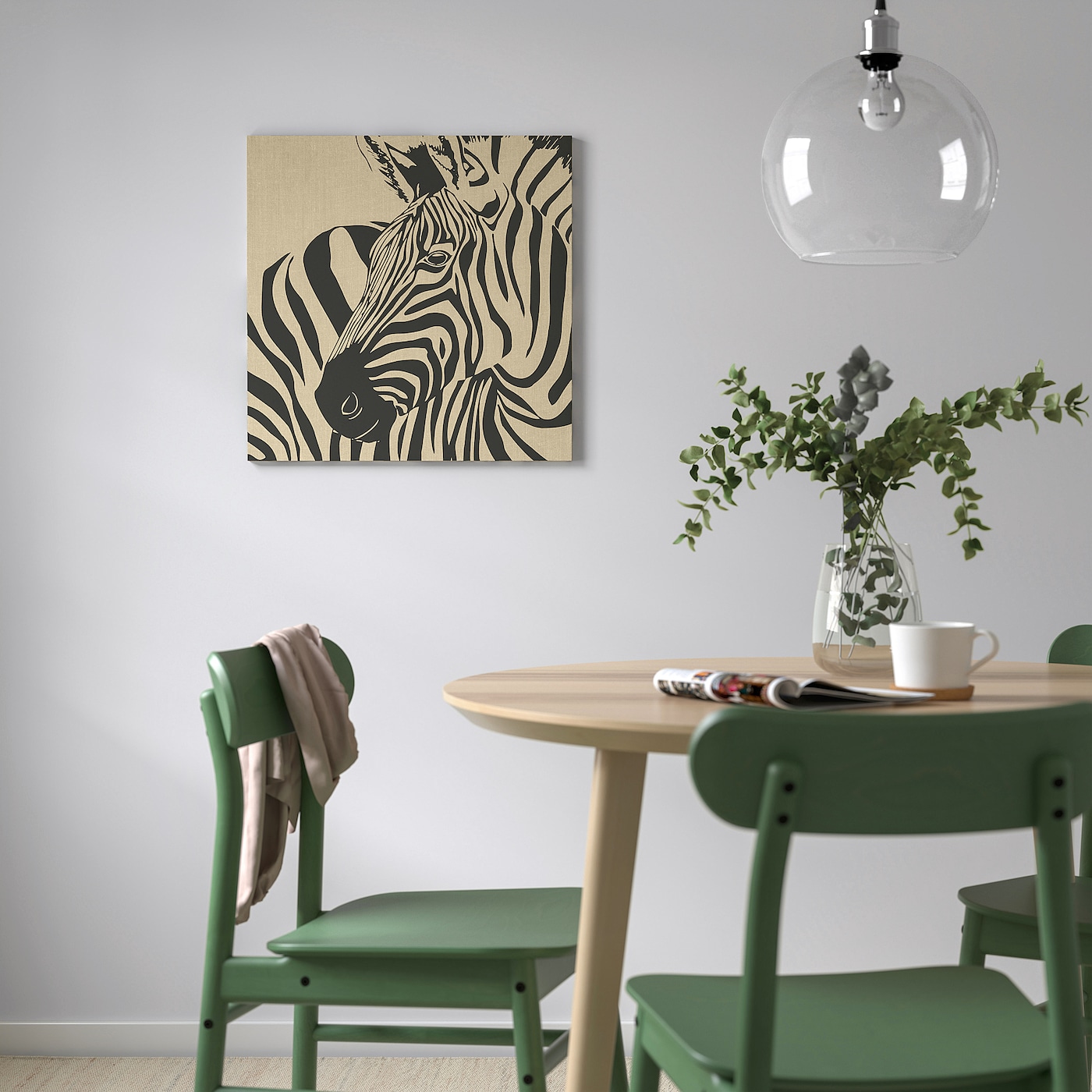 IKEA PJÄTTERYD obraz, rustykalna zebra, 56x56 cm